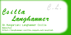 csilla langhammer business card